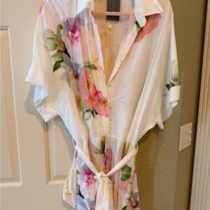 Olivaceous White Floral Jumpsuit